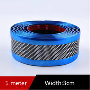 Car Carbon Fiber Pattern Door Sill Decorative Protective Sticker