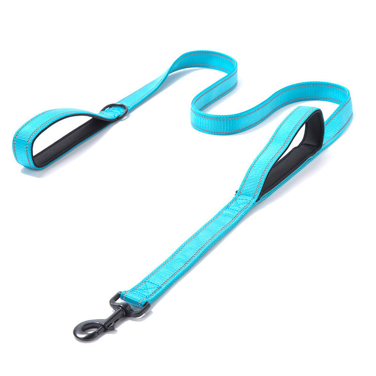 Pet Products Leash Leash Nylon Double Thickened Reflective Dog Leash