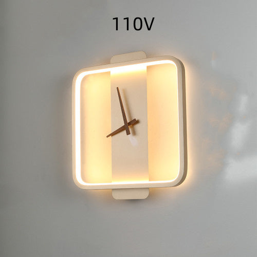 Nordic Wall Lamp Bedroom Bedside Lamp Clock Modeling Lamp