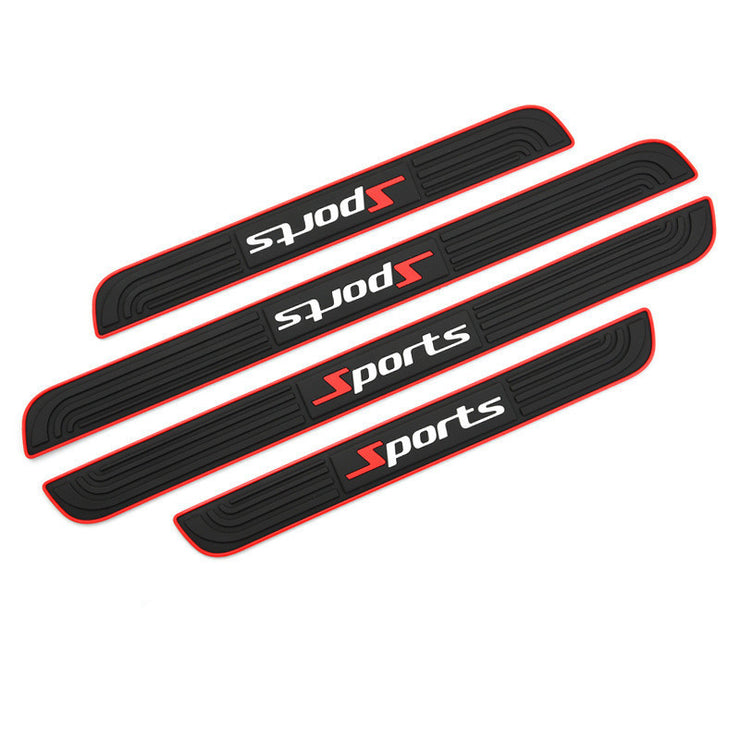 4pcs Universal Car Threshold Protection Scratch Strip Rubber Auto Door Sill Protector Sticker